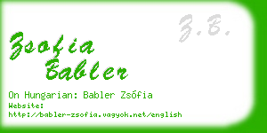 zsofia babler business card